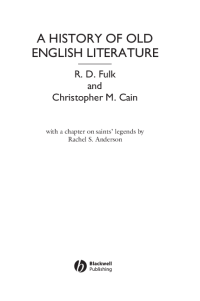 Image of A HISTORY OF OLD ENGLISH LITERATURE