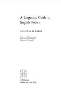 Image of A Linguistics Guide to English Poetry