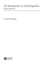 Image of An Introduction to Sociolinguistics Fifth Edition