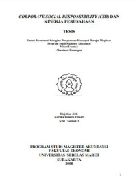 Image of CORPORATE SOCIAL RESPONSIBILITY (CSR) DAN KINERJA PERUSAHAAN