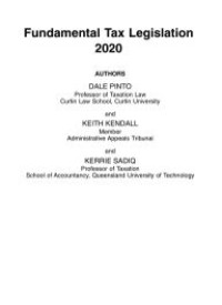 Image of Fundamental Tax Legislation 2020