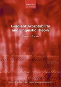 Image of Gradient Acceptability and Linguistic Theory