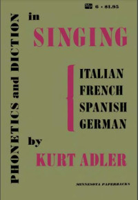 Image of Phonetics and Diction in Singing