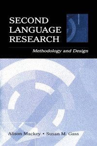 Image of SECOND LANGUAGE RESEARCH Methodology and Design