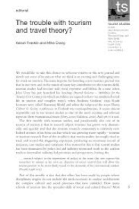 Image of The trouble with tourism and travel theory?