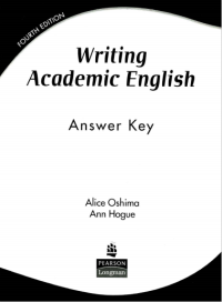Image of Writing Academic English Fourth Edition : Answer Key